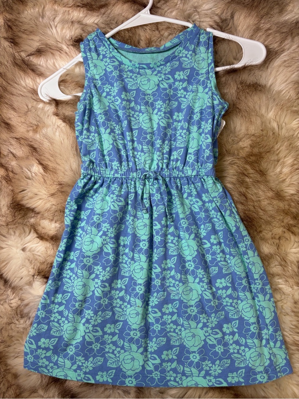 GAP Blue Dress with Mint Floral Print